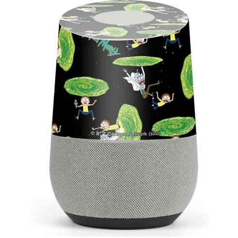 Adult Swim Rick and Morty Portal Pattern Google Home Skin